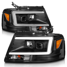 Cargar imagen en el visor de la galería, ANZO 2004-2008 Ford  F-150 Projector Headlights w/ Light Bar Black Housing