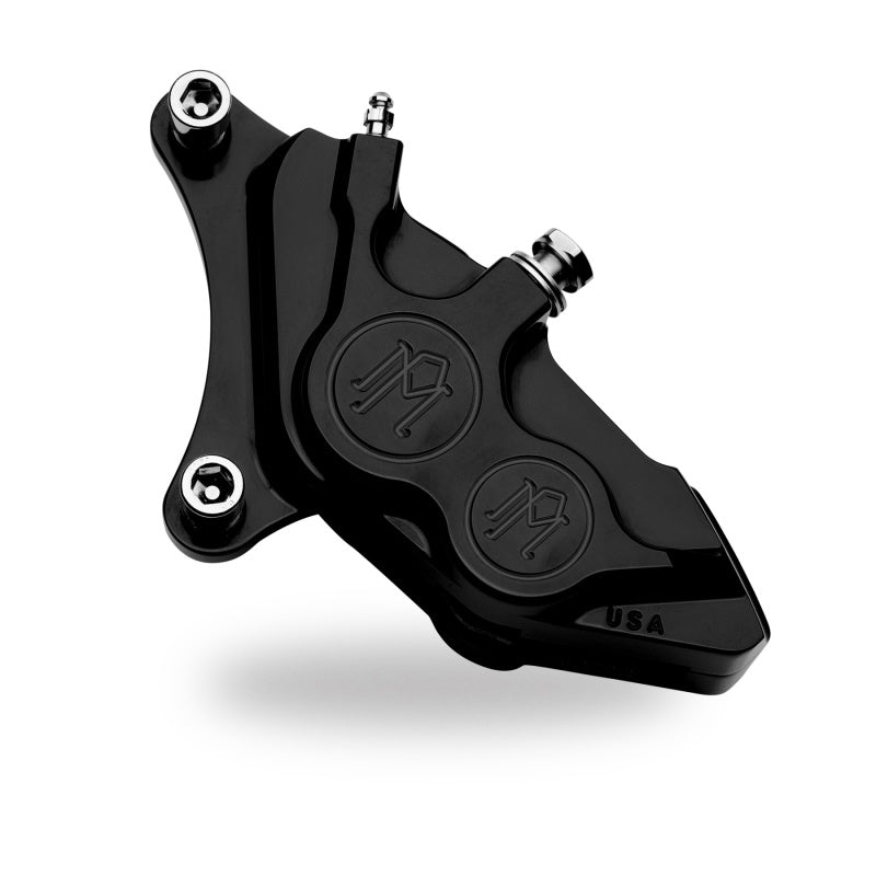 Performance Machine 137x4B Left Caliper 11.5in - Black Ano — Fits 2000-2017 Harley-Davidson