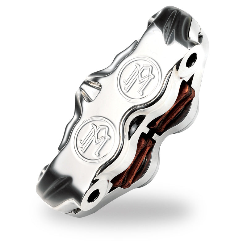 Performance Machine 125x4 Radial Right Caliper - Chrome — Motorcycle Brake Caliper