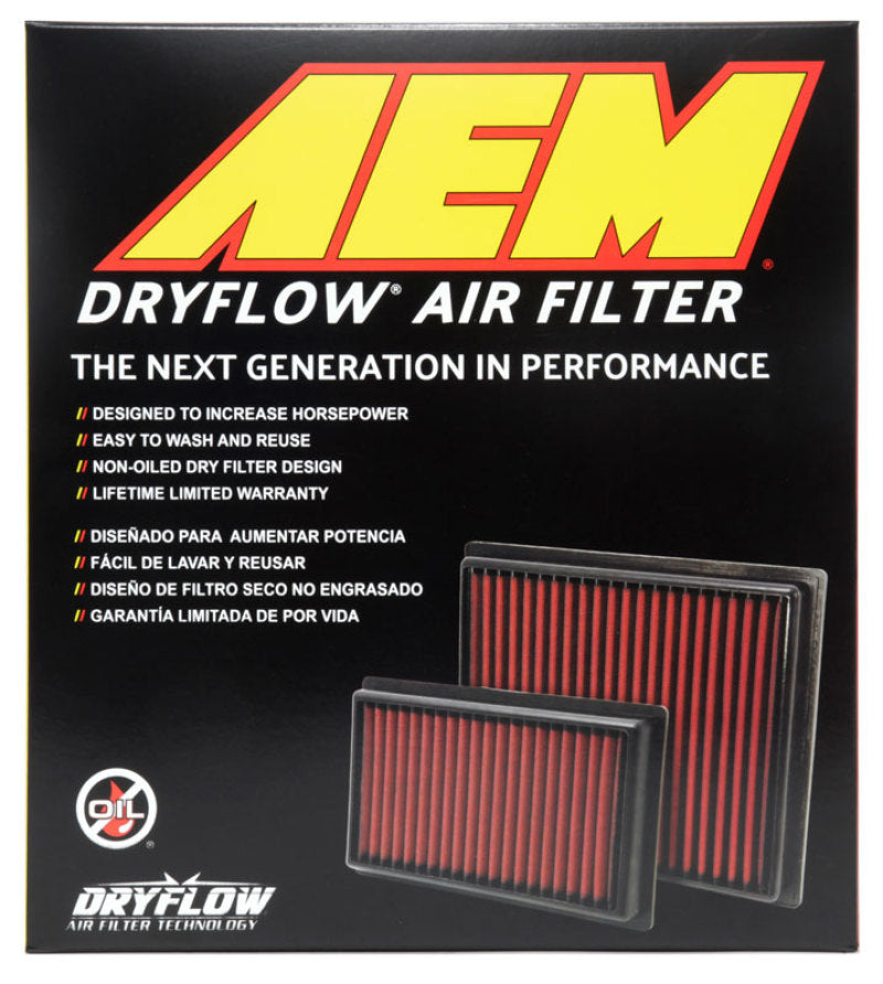 AEM Dryflow Air Filter — 2015-2023 Ford Mustang 2.3L/3.7L/5.0L