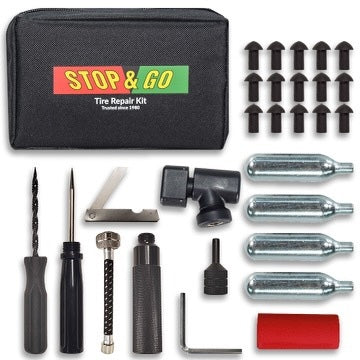 Stop & GO Pocket Tire Plugger KIT Plus CO2 Inflation (1001A)