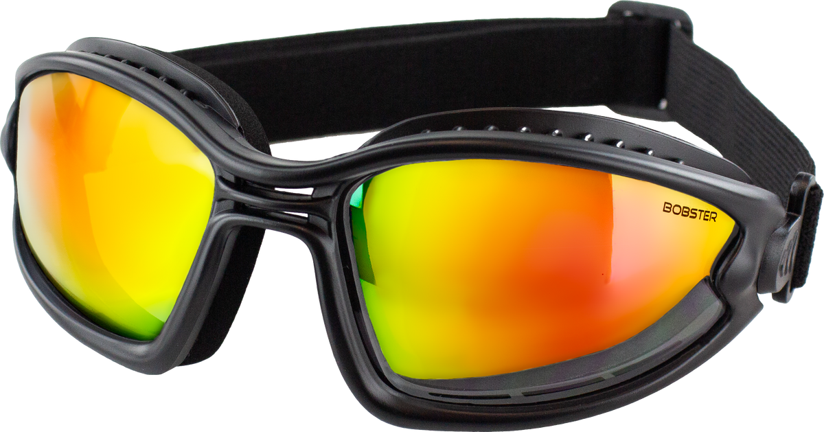 Bobster Ballast Sunglasses BLK/CRM RED w RED/YLW Lens (BBL002)