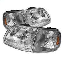 Cargar imagen en el visor de la galería, Xtune Ford F150 97-03 / Expedition 97-02 Crystal Headlights w/Corner Chrome HD-JH-FF15097-SET-AM-C