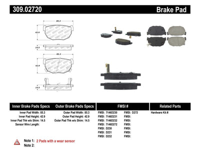 StopTech Performance Rear Brake Pads - 89-98 Nissan 240SX — Fits Maxima, 200SX, 280ZX, 300ZX