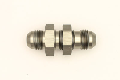 DeatschWerks 8AN Male Flare to 8AN Male Flare Bulkhead Adapter — Fuel System Fitting