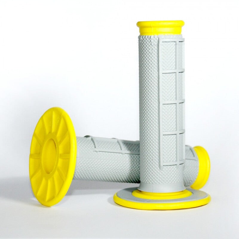 Renthal MX Dual Compound Grips 1/2 Waffle Grey/Yellow