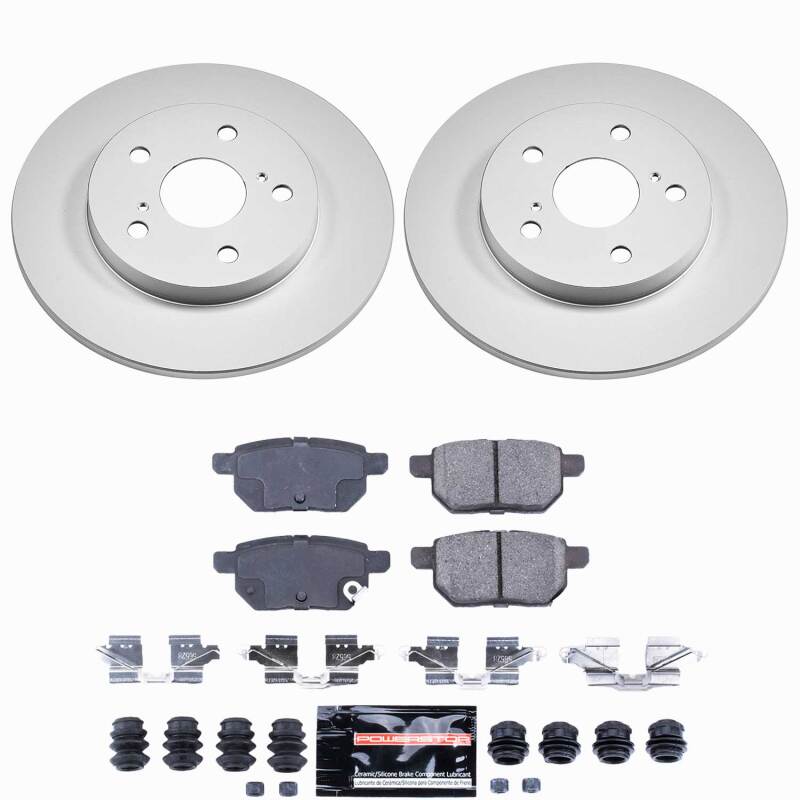 Power Stop 09-10 Pontiac Vibe Rear Z23 Coated Brake Kit