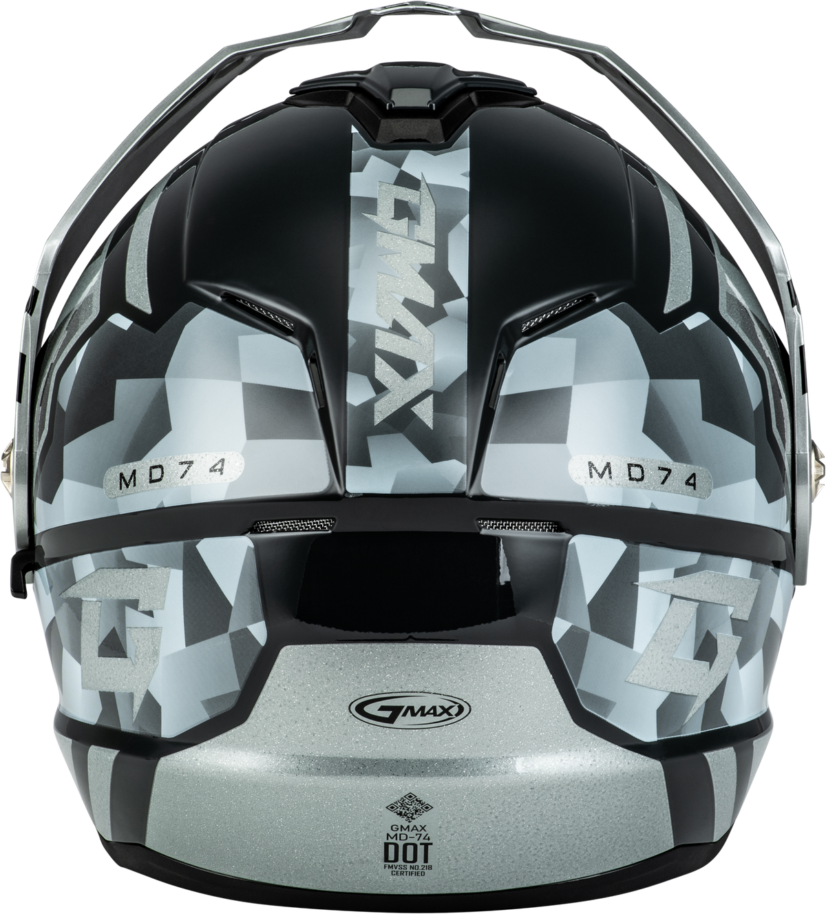 GMAX MD-74 Striker Modular Helmet w Slvr Shield Slvr/BLU Mtlc XS (M17411073)