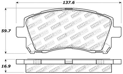 StopTech Performance Front Brake Pads — Fits 02-03 Subaru WRX