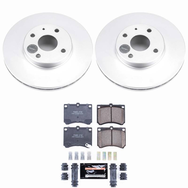 Power Stop 91-03 Ford Escort Front Z23 Coated Brake Kit