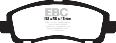 EBC Greenstuff High-Performance Front Brake Pads — Fits 2009-2014 Acura TL