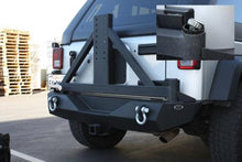 Cargar imagen en el visor de la galería, DV8 Offroad 07-18 Jeep Wrangler JK Rear Bumper w/ Tire Carrier &amp; Tapered Bearing