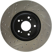 Cargar imagen en el visor de la galería, Rotor delantero izquierdo ranurado y perforado SportStop para Acura TL (Brembo Caliber) 04-08 de StopTech