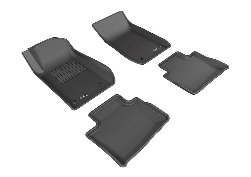 3D MAXpider Kagu Floor Mats - Black, 1st & 2nd Row — Fits 2014-2017 Chevrolet SS
