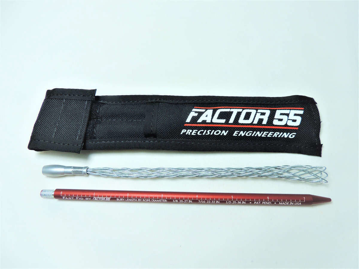 Factor 55 Fast Fid Rope Splicing Tool - Synthetic Rope Splicer 3/8-5/8in — Red Anodized Aluminum