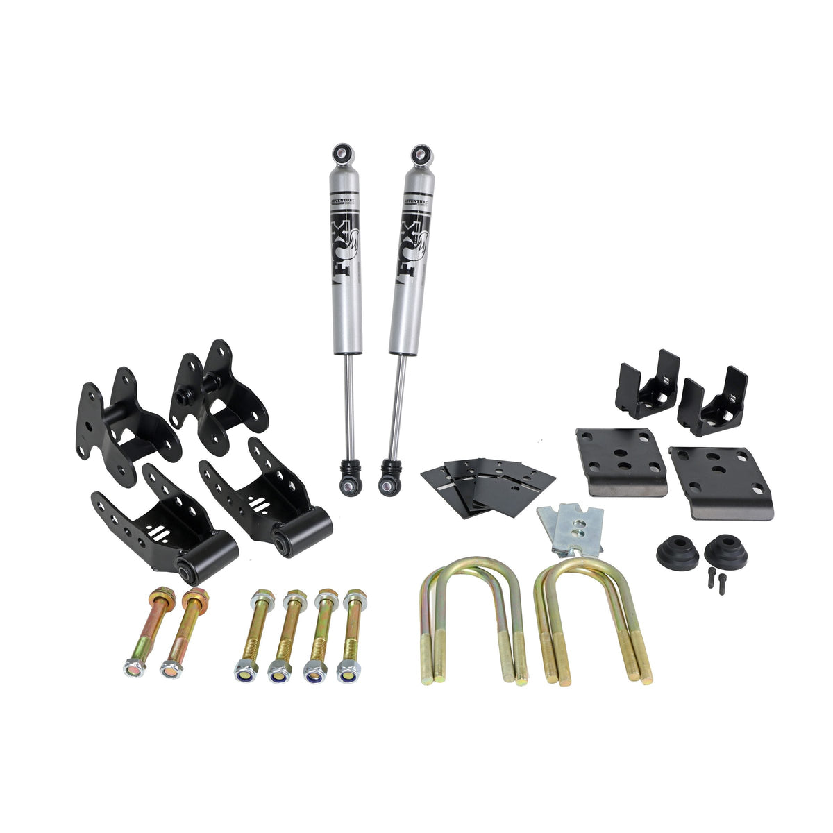 Ridetech 2015+ Ford F150 2WD/4WD Rear Lowering Kit w/ Adventure Series Shocks - 3.5-5.5in