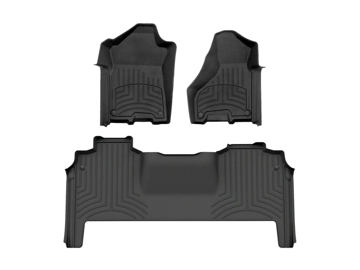 WeatherTech 19-24 Dodge Ram 2500/3500 Mega Cab w/ Bucket Seating 1st & 2nd Row Floorliner HP - Blk