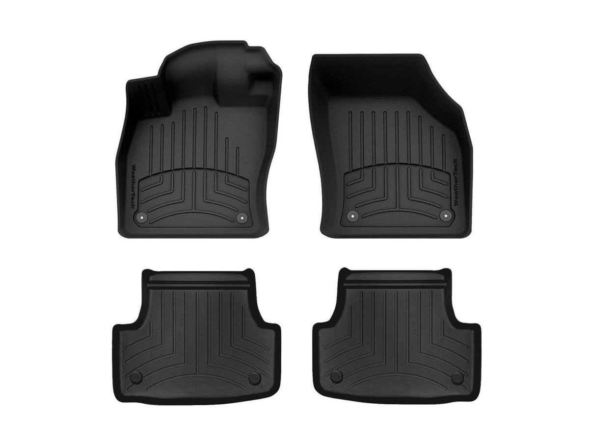 WeatherTech 15-20 Audi A3(Sedan)/S3 / 17-20 RS3 1st & 2nd Row (2pc Rear Liner) FloorLiner HP - Black