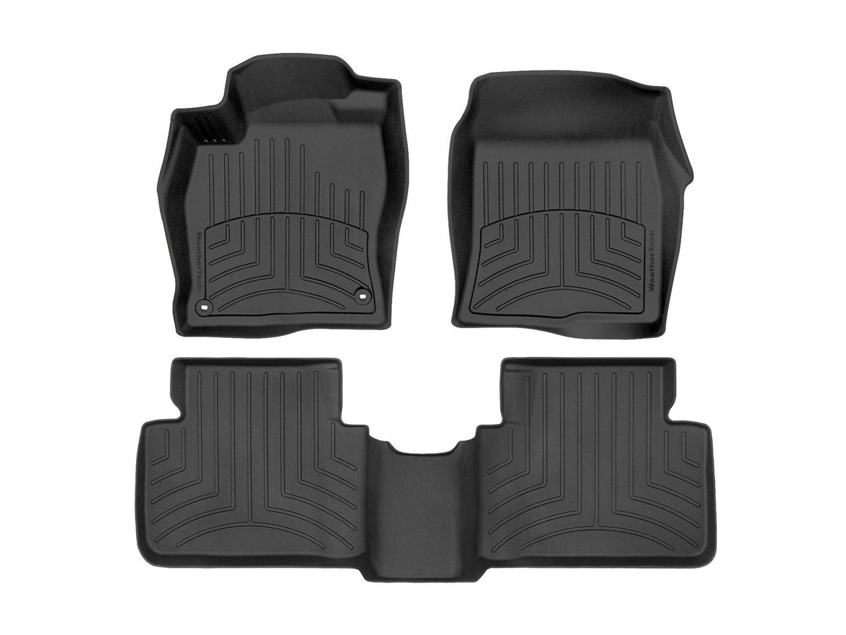 WeatherTech 17+ Honda Civic Hatchback Front and Rear and Rear FloorLiner HP - Black
