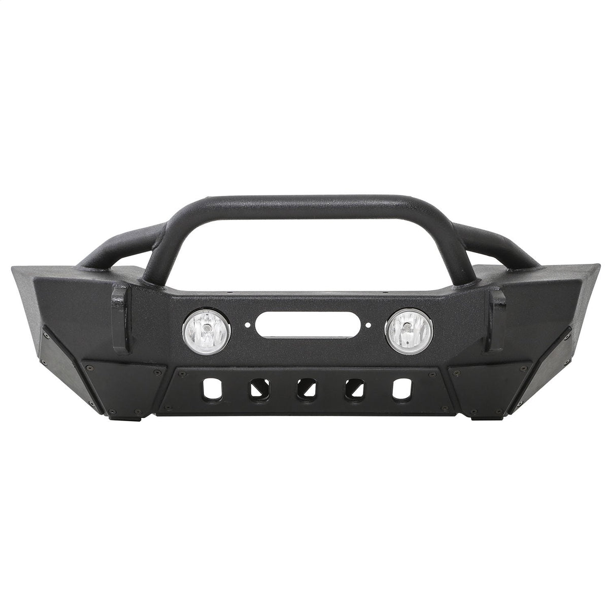 Smittybilt XRC Gen2 Front Bumper W/ Over-Rider & Lighting Mounts - Textured Black — Fits Jeep