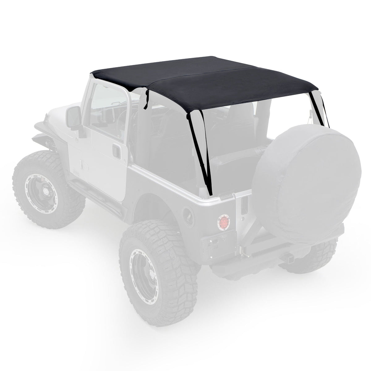 Smittybilt Extended Top - Black Diamond Soft Top — Fits Jeep Wrangler