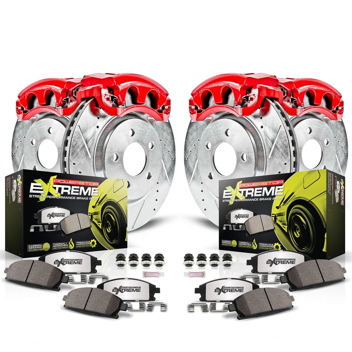 Power Stop 15-20 Subaru WRX Front and Rear Z26 Street Kit w/Cals
