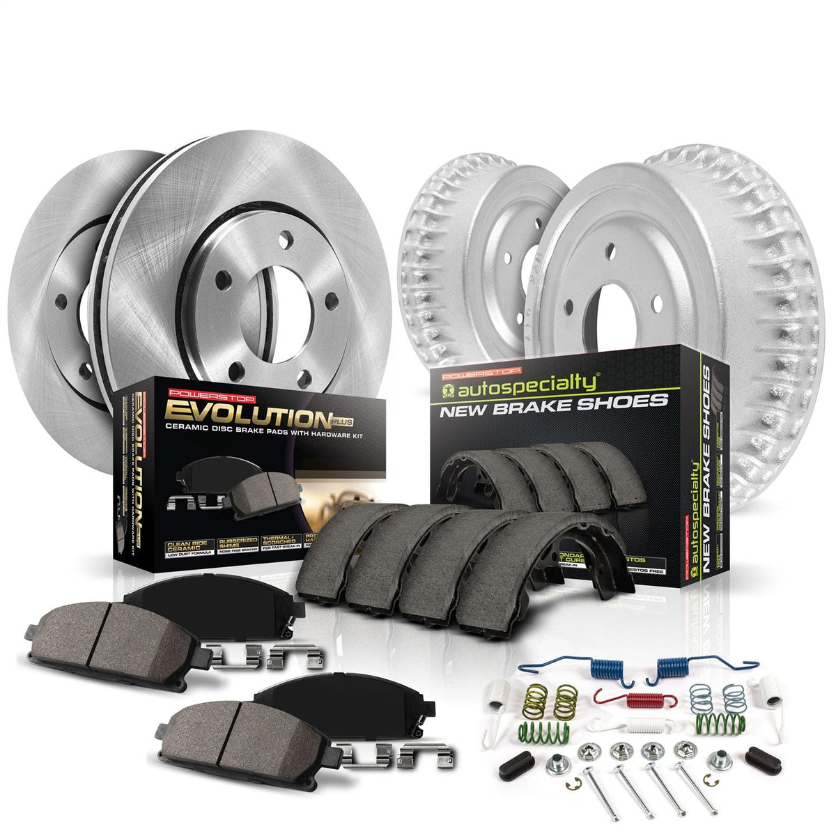 Power Stop Autospecialty Front & Rear Brake Kit — Fits 2007-2008 Chevrolet Silverado 1500 2WD