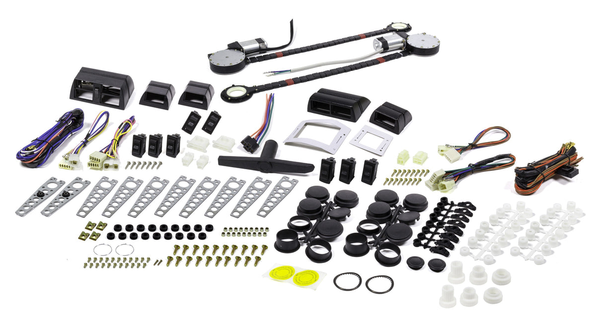 AUTO-LOC Deluxe Power Window Kit - 2 Door Crank Conversion — Universal Fit