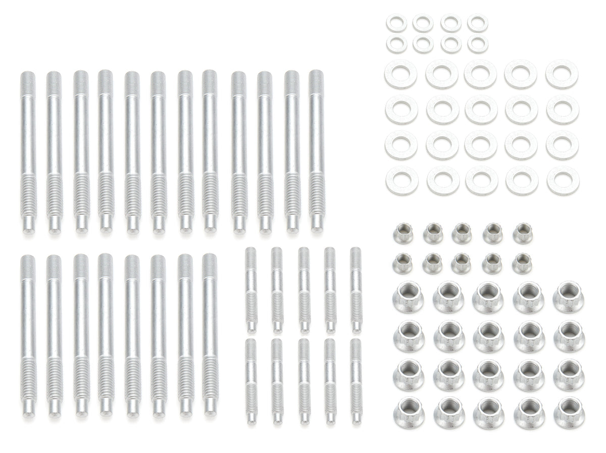 EngineQuest LS CM Cylinder Head Stud Kit with 12 Point Nuts - Steel, Zinc Oxide — Fits GM LS-Series 2004-07