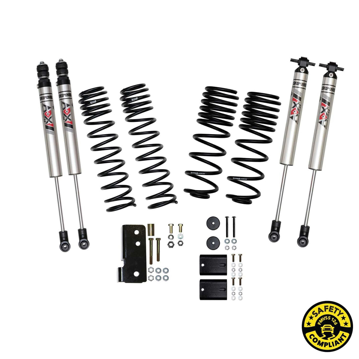 Skyjacker 2 In. Suspension Lift Kit With ADX M2.0 Aluminum Monotube Shocks.