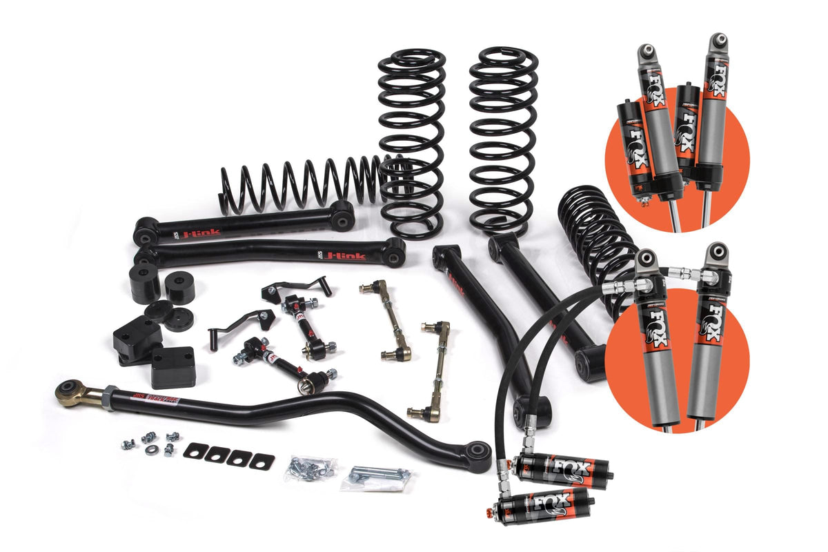 JKS Manufacturing J-Konnect 2.5in Lift Kit w/Fox 2.0 Shocks & Standard Coils — Fits 2018-2023 Jeep JL 4-Door Wrangler