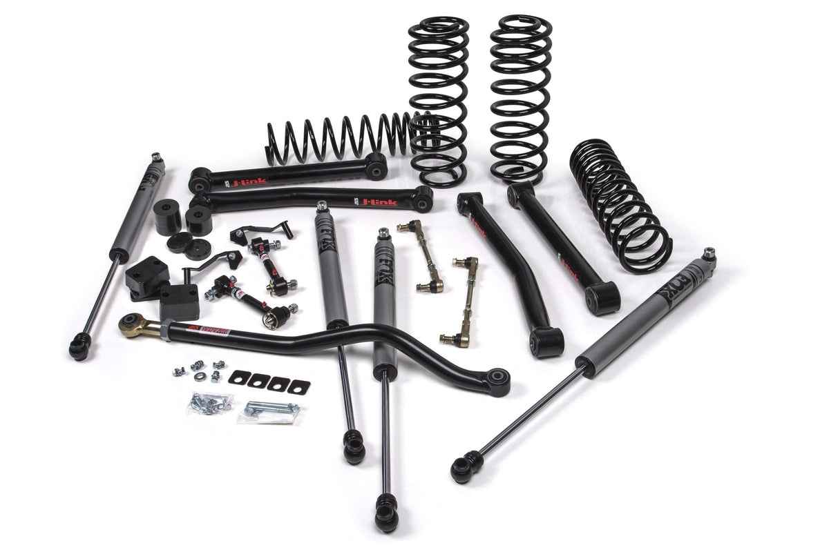 JKS Manufacturing J-Konnect 3.5in Lift Kit w/Fox Adventure Shocks & HD Coils — Fits 2018-2023 Jeep JL 4-Door Wrangler