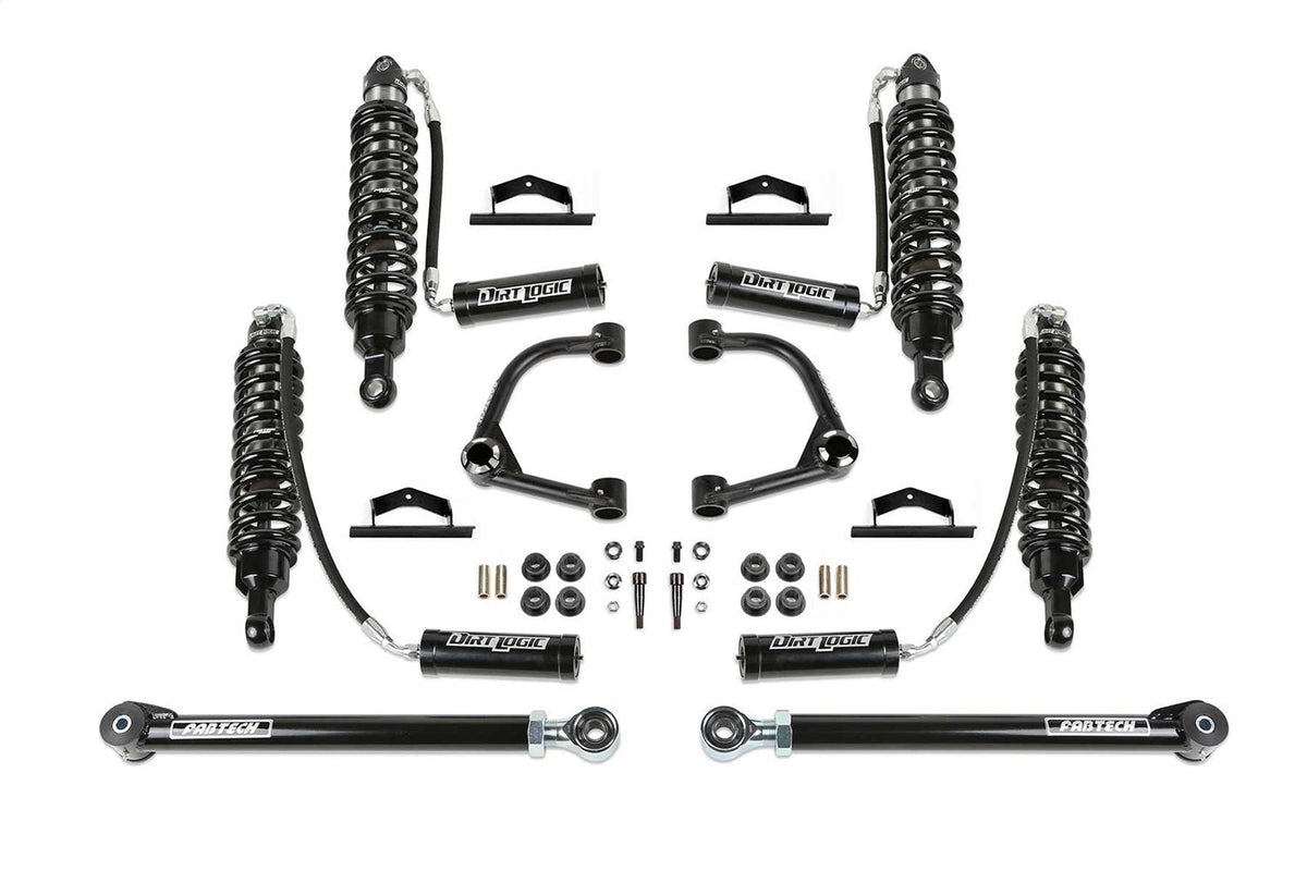 Fabtech 21-22 Ford Bronco 4-Door Non-Bilstein 4WD 4in UCA Kit w/Uniball & Resi Coilovers