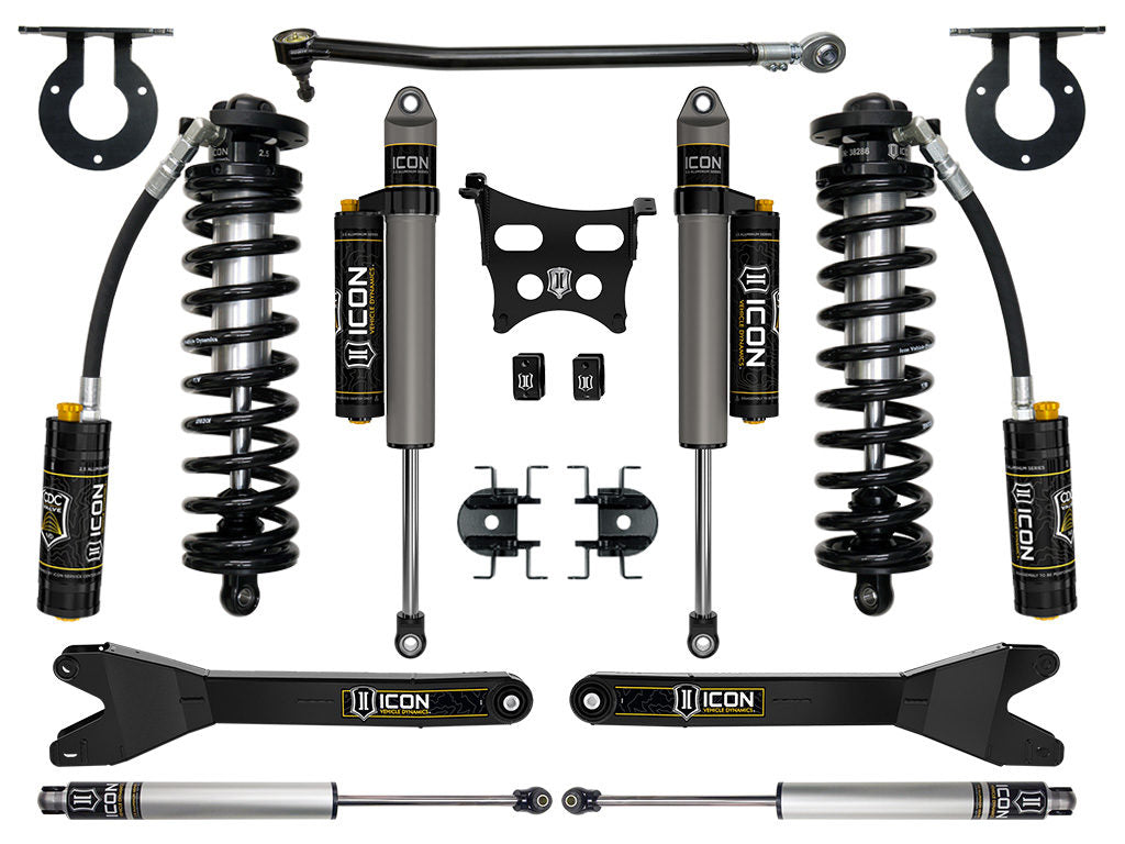ICON 2023+ Ford F250/F350 2.5-3in Stage 4 Coilover Conversion System W/ Radius Arms