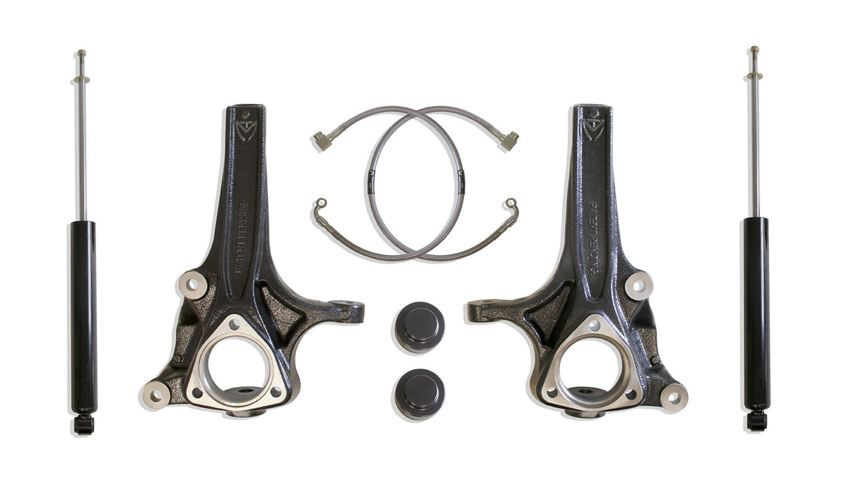 MaxTrac 2019+ RAM 1500 2WD (Non Classic 5 Lug Model) 4in/1in Spindle Lift Kit w/MaxTrac Shocks