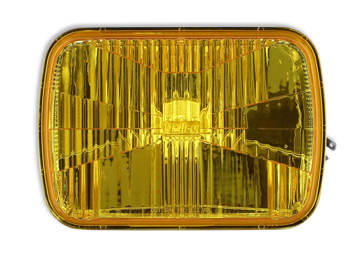Holley RB Euro Yellow 5x7" Rectangular Headlight — Vintage Lighting