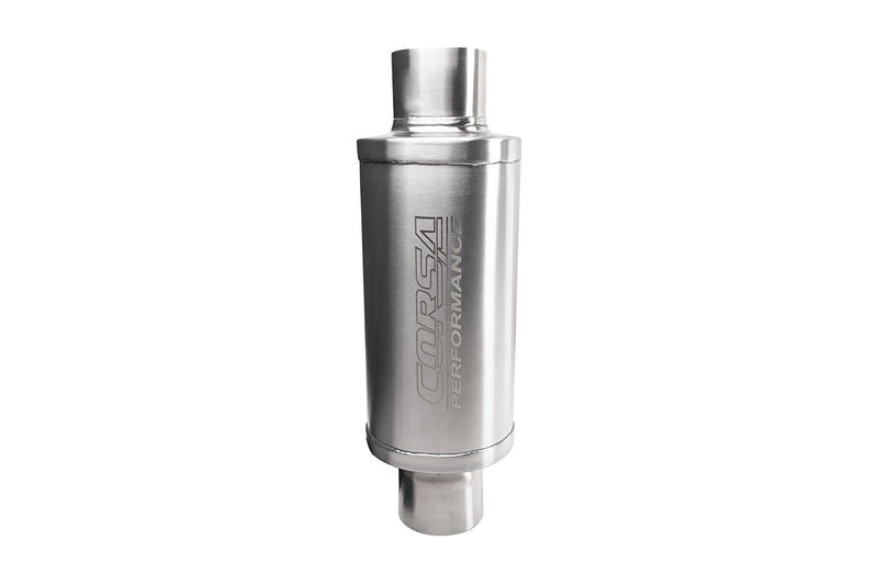 CORSA Performance 3in I.D. Pro Series Packed Resonator — Weld-In Brushed