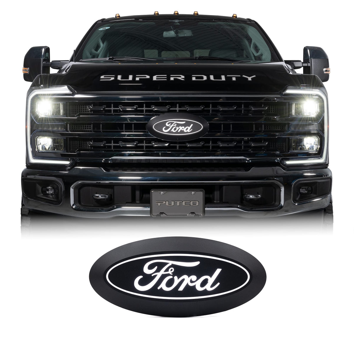 Putco 2026 Ford Super Duty Front Emblem - Without camera cutout