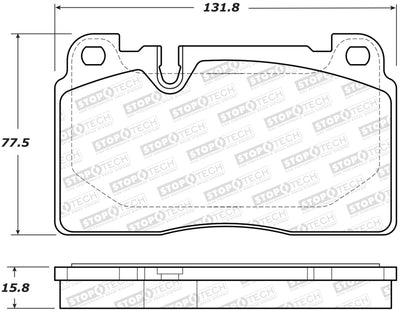 StopTech 308.16630 Street Performance Front Brake Pads — Fits 2007-2015 Audi Q7