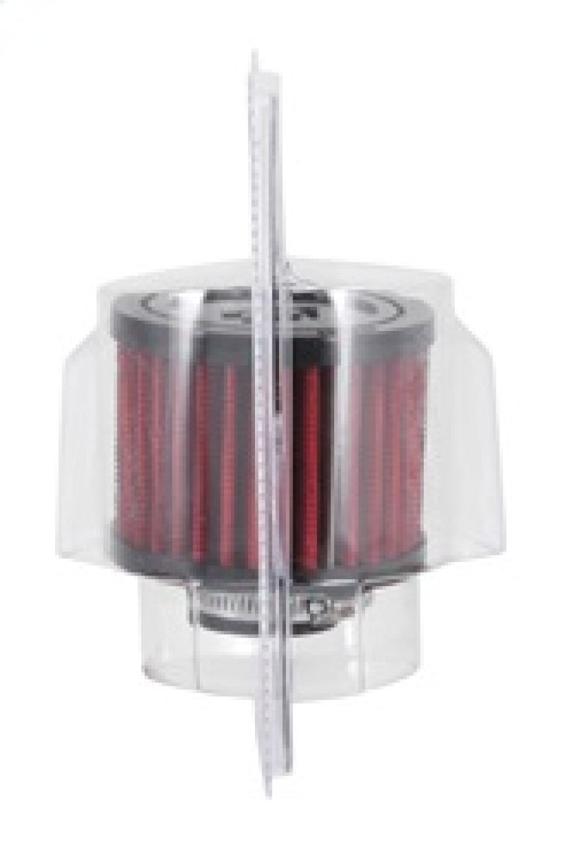 K&N 62-1410 Crankcase Vent Filter — 1in Flange ID x 3in OD x 2.375in H Rubber Base