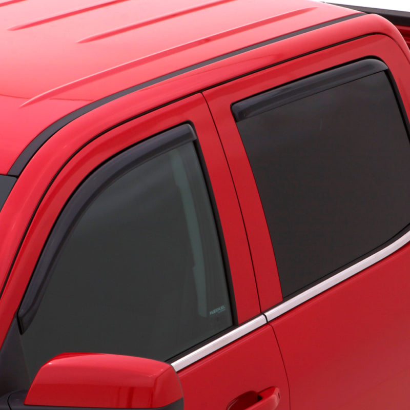 AVS 07-18 Toyota Tundra Crewmax Ventvisor In-Channel Front & Rear Window Deflectors 4pc - Smoke