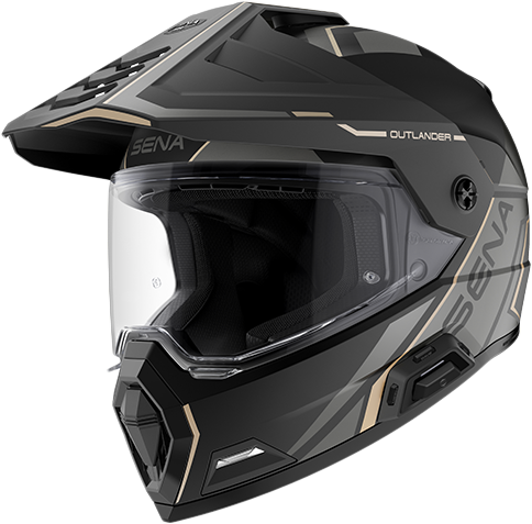 SENA Outlander Smart DS Helmet Matte Black 2X (OUTLANDER-MBXXL1)