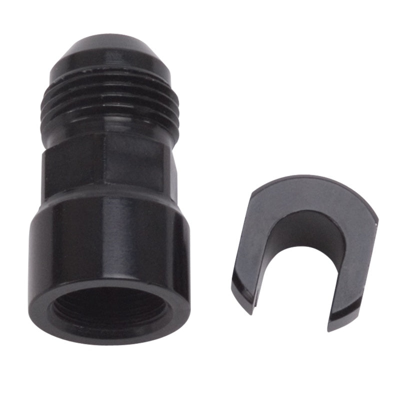 Russell Performance -8AN macho a conector hembra de desconexión rápida SAE de 3/8 in (negro simple)