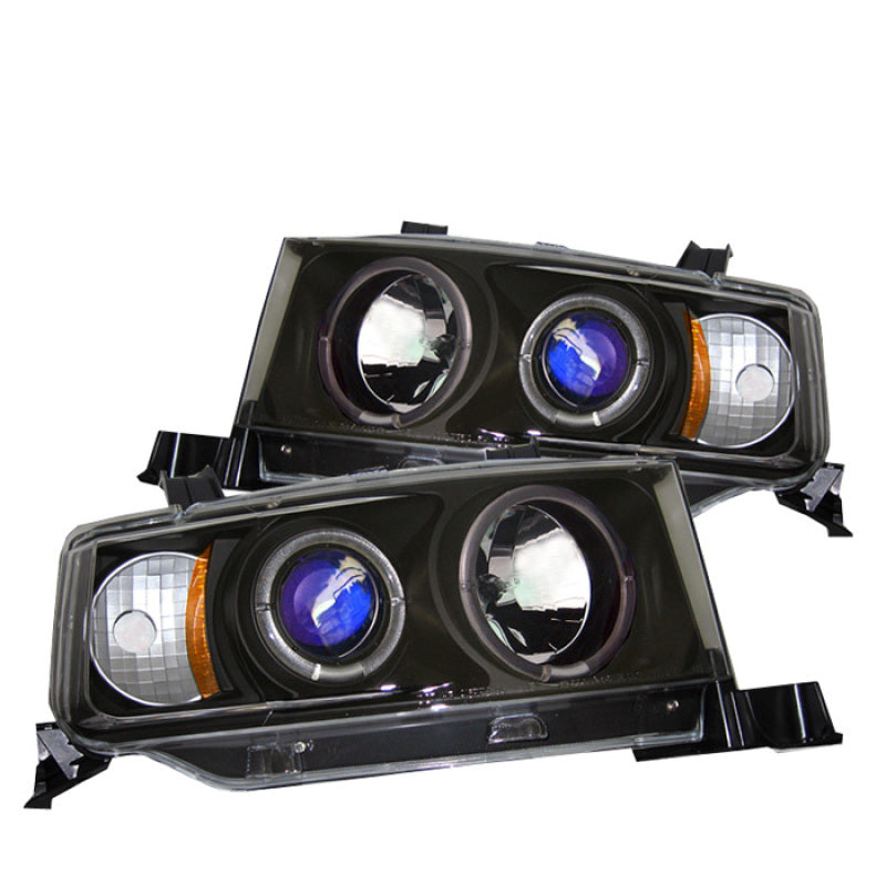 Faros delanteros de proyector LED Halo negro alto H1 bajo Spyder Scion XB 03-07 9006 PRO-YD-TSXB03-HL-BK