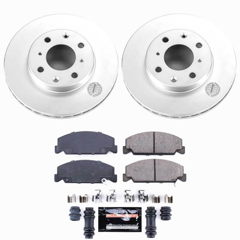 Power Stop 90-00 Honda Civic Front Z23 Coated Brake Kit