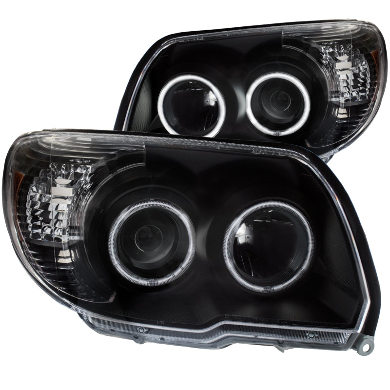 ANZO 2006-2009 Toyota 4Runner Projector Headlights w/ Halo Black