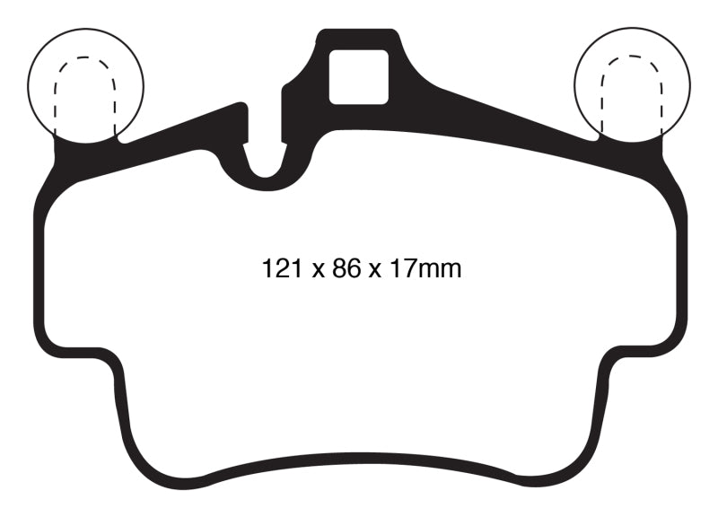 Pastillas de freno delanteras EBC 07-08 Porsche 911 (997) (solo rotor de hierro fundido) 3.6 Carrera 2 Redstuff