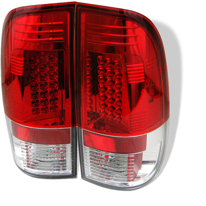 Luces traseras LED Spyder Ford F150 laterales 97-03/F250/350 Duty 99-07 rojas transparentes ALT-YD-FF15097-LED-RC