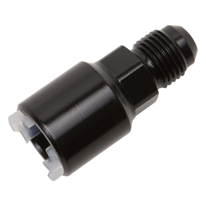 Russell Performance -6 AN macho a conector hembra de desconexión rápida SAE de 3/8 in (negro simple)