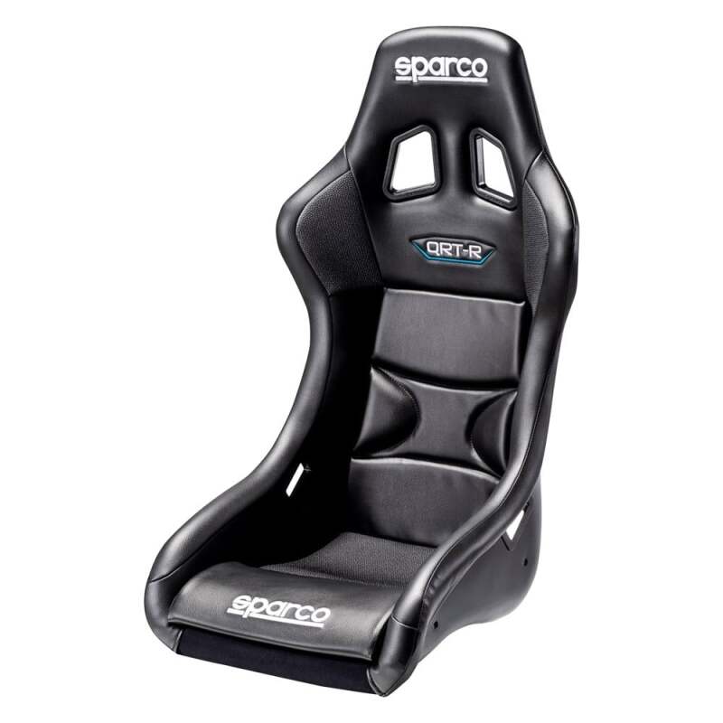 Sparco QRT-R Vinyl Racing Seat - Black — Fits Most Vehicles (Requires 600QRT Mount)